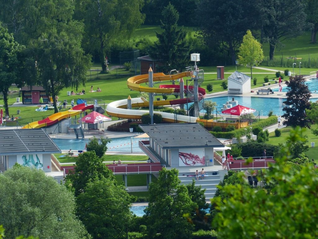 waterslide, leisure pool, water park